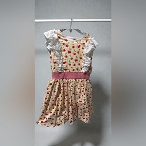 Persnickety Cherry Patterned Dress with Red Accents